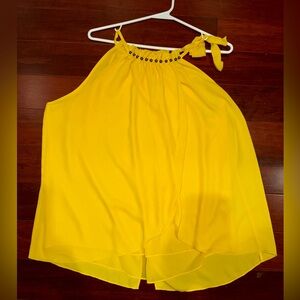 Gold Ray Blouse tank top- Adorable and Vibrant- Size Large